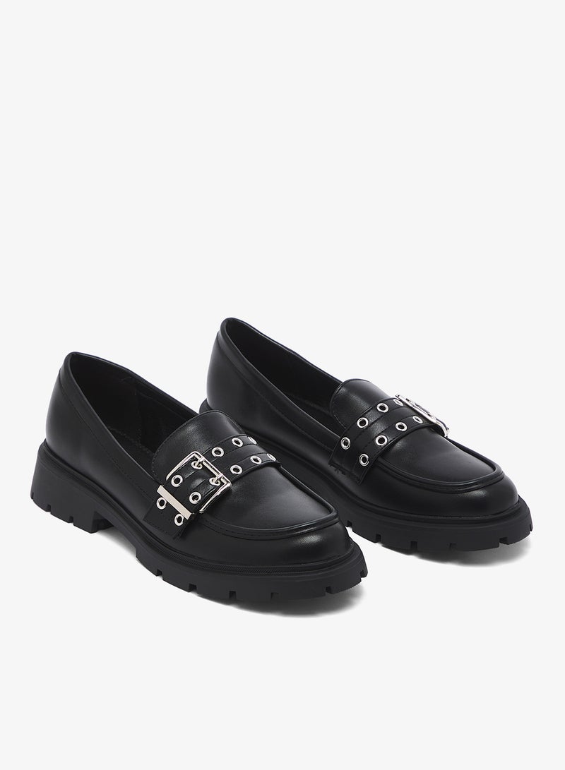 GLAMOROUS Buckle Detail Chunky Loafers - Image 4